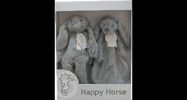 Happy Horse Geschenkverpakking Konijn Richie Grijze Knuffel no. 1 - 28 cm / Knuffeldoekje