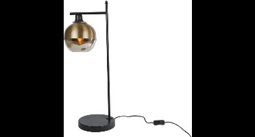 Tafellamp - tafellamp | eva | zwart-goud | metaal | 22x20x70 cm - goud - 22x20x70