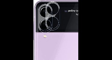 Camera Screenprotector geschikt voor Samsung Galaxy Z Flip 3 - Gehard Glas Beschermglas Tempered Glass Screen Protector - 2 Stuks