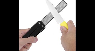 Slijpsteen - Folding messenslijper - Messenslijper - Opvouwbare messenslijper - Zwart