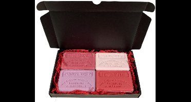 Zeep cadeau savon de marseille Prinses-  I love you - Tedere kus - Kers