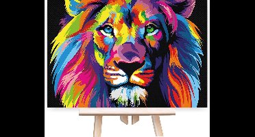 Do It Yourself Paintings® Schilderen Op Nummer Volwassenen - Koning Der Dieren - Op Frame en met Schildersezel - 40x50cm
