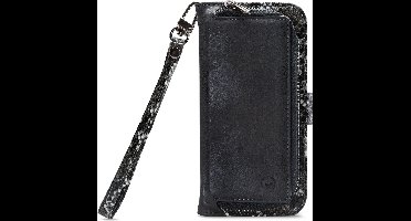 iPhone 13 Mini Clutch Case hoesje - Mobilize - Slangenprint Zwart - Kunstleer