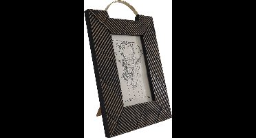 Fotolijst "Lines" S bruin  polystone 18x1,5x25,5cm