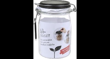 Weckpot, Beugelpot Met Krijtborddeksel + Krijtpotlood - 1000ml - 2 Stuks