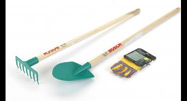 Klein Toys Bosch tuin 3-delige tuinset - incl. accessoires - incl. ophangogen - groen geel