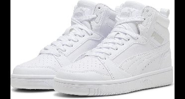 PUMA Puma Rebound V6 Mid Jr Unisex Sneakers - PUMA White-Cool Light Gray