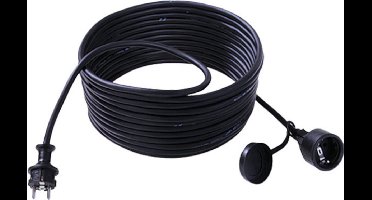 AS Schwabe 60370 Stroom Verlengkabel Zwart 25.00 m