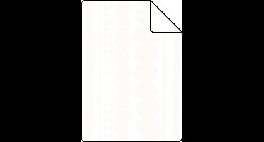 Proefstaal ESTAhome behang kralen wit en glanzend zilver - 26,5 x 21 cm - 138836-S