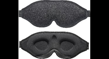 Traagschuim Slaapmasker - Luxe 3D Oogmasker - Zijden Slaapmasker - 100% Verduisterend - Voor Mannen en Vrouwen - Verstelbaar - Zwart