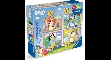 Ravensburger Kinderpuzzel - Bluey 4 in a Box - Vanaf 18 Maanden
