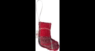 Kerstboomhanger tartan - kerstsok - rood - Caroline Wolfe Murray