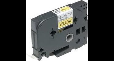 Brother labelprinter-tapes Gloss Laminated Labelling Tape - 12mm, Black/Yellow
