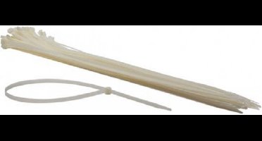 Perel Set nylon kabelbinders 8.8x750mm - Wit, UV-bestendig, 50 st.