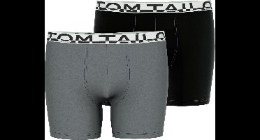 TOM TAILOR Kentucky Heren Long Boxer - 2-Pack - Grijs