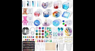 oCreon Epoxy Hars Mallen Set 18+ Stuks voor Oorbellen - Hangers & Sieraden Maken - Siliconen Mold Kit