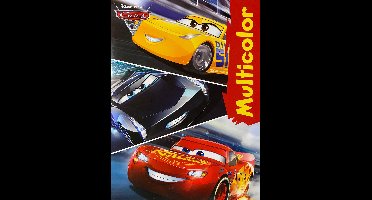 Multicolor Disney Pixar Cars 3 Kleurboek - Actierijke Kleurplaten met Lightning McQueen, Cruz Ramirez en Jackson Storm - 32 Pagina's - Geschikt voor Kleurpotloden en Wasco