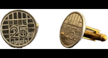 Originele gulden kwartjes manchetknopen - jaar 1993