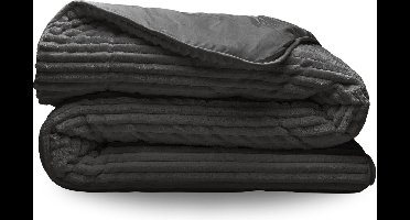 Zelesta Groovebed Anthracite 240x200 - Geribbeld Teddy Dekbedovertrek - 30 dagen proefslapen - Fluffy Dekbedovertrek - Wasbaar dekbed - Dekbed zonder overtrek