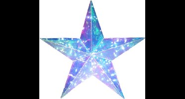 Christmas Decoration Verlichte kerstster - regenboog - 51 cm - batterij - 40 leds - wit