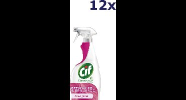 12x Cif 750ml efficiëntie & glans reiniger met bleekmiddel