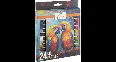 Creative Craft Group oliepastelverf set van 24 kleuren voor kinderen.
