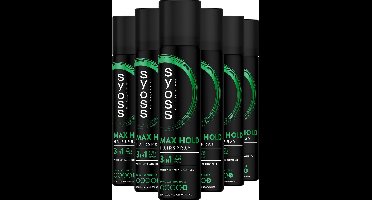 Syoss Max Hold - Haarspray - Styling, Verzorging, Herstel - Sterke Fixatie - 48u Hold - Vochtbestendig - Voordeelverpakking - 6x 300ml