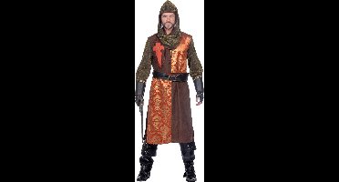 Wilbers & Wilbers - Middeleeuwse & Renaissance Strijders Kostuum - Kasteelheer Beschermer Van Het Vrije Volk - Man - Bruin - XXL - Carnavalskleding - Verkleedkleding
