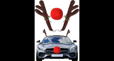Springos Kerstdecoratie - Autodecoratie - Rendier - Kunststof