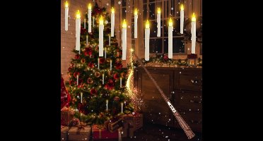 oCreon 12 Stuks Drijvende LED Kaarsen - Vliegende Toverstaf - Batterij - Flameless voor Feest & Kerst
