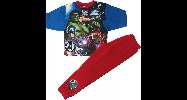 Marvel Avengers - Pyjama - Maat 134/140 - Kinderpyjama - Rood met blauw