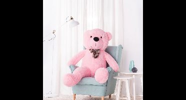 Knuffelbeer - Teddybeer - Knuffel - XXL 160 cm - Knuffel beer - Teddy beer - Teddybeer XXL - Super groot - Grote Knuffelbeer - Mega Teddy Roze - Gomoor
