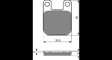 goud fren remblokje voor derbi scooter 50 atlantis 4t 2004 tot 2006 avg / 13 inch velgen 3 spaken nieuw