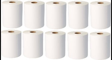 Label Tape Geschikt voor Zebra Label 102 x 152 mm 800264-605 | Wit - 300 Labels per rol - 10 stuks - Geschikt voor: ZD420D SLP-DX420G TD-4100N A300 DA402 GK420D ZT220 (T)LP 2742 Z4M Plus ZT200 (T)LP 3842 ZT230 (T)LP 2844 B-EV4D B-EV4T TD-2130N