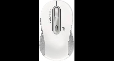 ProMate® Ken - Draadloze Muis - Ergonomisch Ontwerp - Dual-Mode Bluetooth en Receiver Plug - 1600 DPI - 150 Uur Werktijd - Voor Kantoor en Thuis - Hoge Precisie - Comfortabel Gebruik - Wit