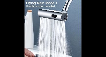 Waterval-keukenkraan, 360 graden draaibaar-multifunctionele verlengkraan, kraanopzetstuk voor universele kraanaansluiting, waterkraan, kraanverlenger met adapter voor badkamer en keuken goed materiaal