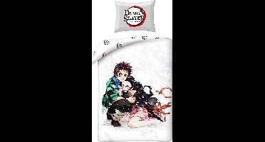 Demon Slayer dekbedovertrek 140 x 200 cm - katoen