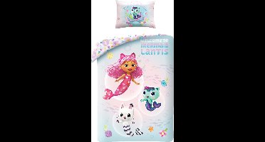 Gabby's poppenhuis BABY Dekbedovertrek, Mermaid-Lantis - 100 x 135 cm + 60 x 40 cm - Katoen