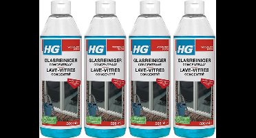 HG Glasreiniger Concentraat 4-pack met KD spons