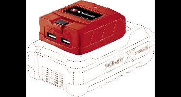 Einhell Accu USB-Powerbank TE-CP 18 Li USB Solo - Power X-Change - 18 V/Li-Ion - Externe voedingsbron voor mobiele telefoon, MP3-speler, Tablet etc. - 2 USB-poorten - Excl. accu en lader