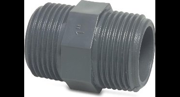 Nippel PVC-U 1 1/4" buitendraad 16bar P1