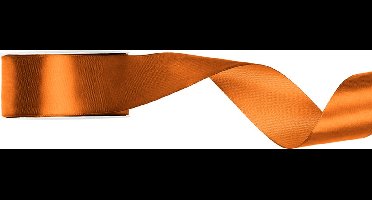 Satijn lint 25mm breed warm oranje, rol 25 meter - hobbylint - sierlint - cadeaulint - satin ribbon