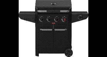 Barbecook Luca 412 gasbarbecue met kast en zijbrander zwart 145.4x60.3x112.3cm