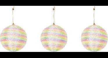 Kerst Hangers - Kerstballen - Foam - Fluor Kleuren - S3- 10 cm