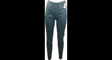 Comfortabele Stretch Leather Look Damesbroek - Zwart met Elastische Tailleband - In 5 maten