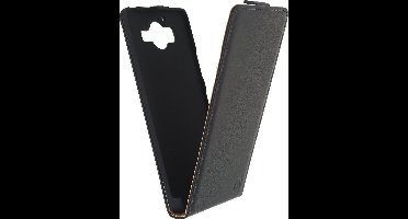 Mobilize Telefoonhoesje geschikt voor Microsoft Lumia 950 Hoesje | Mobilize Classic Flip Flipcase | Pasjeshouder voor 1 Pasje | Telefoonhoesje voor Pinpas / OV Kaart / Rijbewijs - Zwart