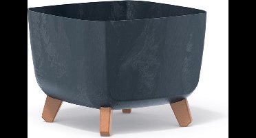 Bloempot Vierkant Gracia Effect 29x29x22cm ANTRACIET Prosperplast