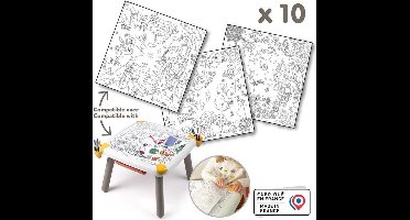Smoby - Navulkleurplaten voor de creatieve kindertafel - 10 kleurplaten