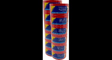 Verlofix Duct Tape - 12 rollen - 50 mm Breed - Rol van 10 Meter - Plakband - Grote Kleefkracht - Zeer Sterk - Waterdichte tape - Rood