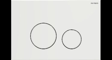 RAYBRO Cortado 15 - Wit - bedieningsplaat - druktoets wc - bedieningspaneel - Universeel - Geberit Delta inbouwreservoir (UP100) - Geberit Sigma (UP320 en UP300) - Rapotec - REZI, Kronenbach - JomoTech.